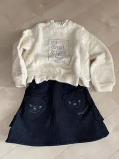 新品タグ付き mezzo piano トップススカート2点セット130