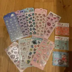 セリア　ダイソー　シール　サンリオ　モフサンド　ディズニー　まとめ売りのサムネイル