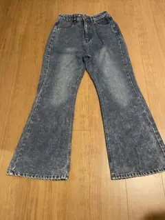 ブーツカット　フレア　ラメ　キラキラ　デニムウエストゴム付き