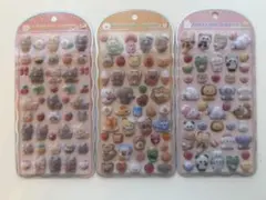 コットンパフィーシール　オリジナル(動物) 3枚セット　国内正規品