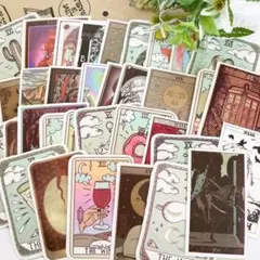 【1788】コラージュ素材タロットカード風 ステッカーシール 50枚 500円