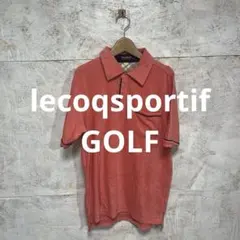 【 2415番】lecoqsportif ポロシャツ メンズ L ピーチ系色