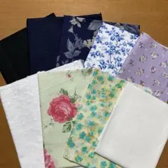 ハギレまとめ売り　470g 花柄&無地など　カットクロス