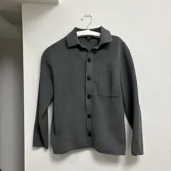 chan25様 UNIQLO メンズ ミラノリブシャツポロカーディガン グレー