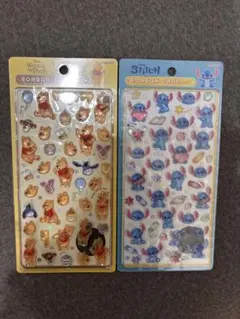 ボンボンドロップシール　ディズニー　くまのプーさん　スティッチ