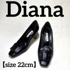 【極美品＊希少品】Diana ブラック パンプス 【size 22cm】