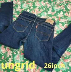 ungrid ダークブルー スキニー デニム 26インチ M