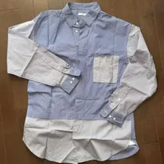 UNIQLO ＋J スーピマコットンオーバーサイズシャツ ブルー ストライプ M