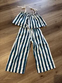 ストライプのトップスとパンツセット 120cm
