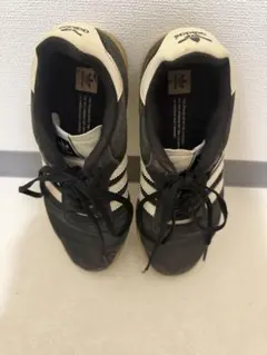 adidas スエード スニーカー 黒/白　サイズ25.0
