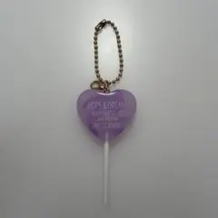 ハート型ロリポップキャンディーキーホルダー