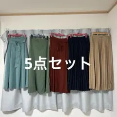 w371 大人キレイめ着回しコーデ5着セット ロングジレ ベスト トップス 