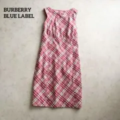 大人気】BURBERRY ノバチェック ノースリーブ ひざ丈 ワンピース 36