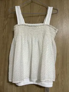 グローバルワーク　せこ子　スタラボ　フェイクレイヤードタンク　アイボリー　Mのサムネイル