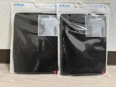 【2枚】ユニクロ エアリズム クルーネックt 半袖 ブラック Lサイズ