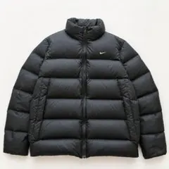 極太 NIKE 00s ダウンジャケット 550フィル 黒 XXLリップストップ
