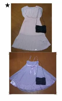 クリスマス特価 パーティー ドレス バッグ 3点セット 結婚式 お呼ばれ