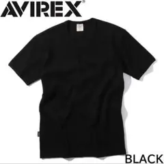AVIREX ブラック Vネック Tシャツ　XL