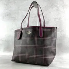 ✨美品✨コーチ　トートバッグ　肩かけ　シグネチャー　チェック