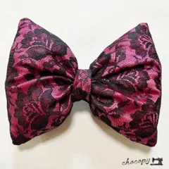 【すぐ発送】♡盛り髪リボン♡　濃ピンク　体育祭・文化祭・スクバ