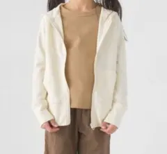 新品 OMNES オムネス キッズ スラブコットンジップパーカー 綿100%