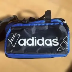 adidas シューズバッグ　青/黒