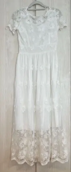 値下げ⭐︎パーティードレス ワンピース 白 Mサイズ おでかけに 発表会に⭐︎