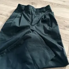 ダークグリーン プリーツ スラックス