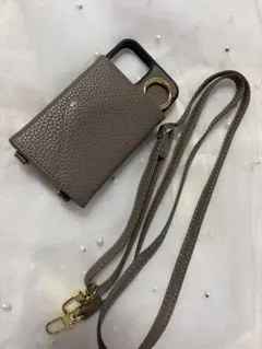 iPhone13mini レザー iPhoneケース ストラップ付き