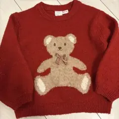 ZARA 赤いクマデザイン セーター 5歳用