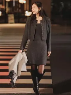 新品未使用❤︎アニュアンス　セットアップ　ニット＆カーディガン❤︎アンサンブル 新品未使用❤︎アニュアンス セットアップ ニット＆カーディガン