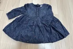 babyGap デニム マルチカラードットワンピース 18-24ヶ月　90cm