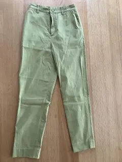 GLOBAL WORK スゴラクスリムテーパードパンツ　ピスタチオ　XS