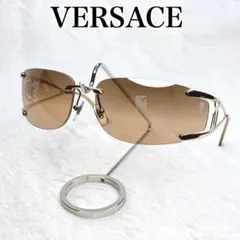 VERSACE Vロゴ リムレス サングラス ゴールド イタリア製 希少のサムネイル