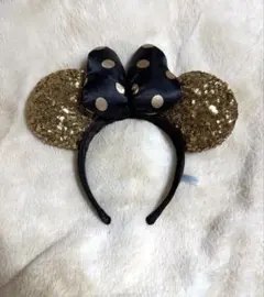 ディズニーランド・シー カチューシャ 黒と金