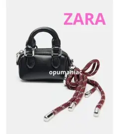 ZARA ミニシティチャームバッグ バッグチャーム ザラ ブラック
