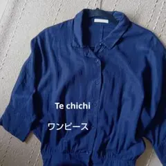 テチチ　5分袖ワンピース　濃紺