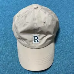 ベージュ R刺繍キャップ 調整可能