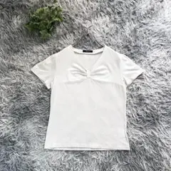 Aquascutum【M】日本製 半袖カットソー ベージュ 上品デザイン 春夏のサムネイル