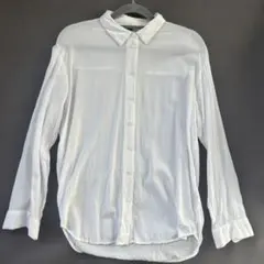 H&M ホワイト ボタンアップ 長袖シャツ 発送料込み✨
