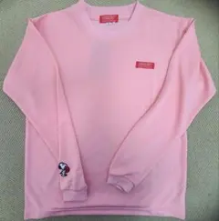 スヌーピー バスケットボール 長袖ウェア ピンク(XS寸)