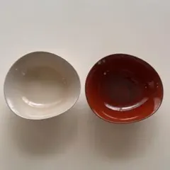 民平焼 無地朱色 豆皿 2枚セット | Mercari