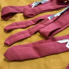 H138 元祖ねここの正絹ハギ無し長尺腰紐　3本組　　襷　弓道襷掛け