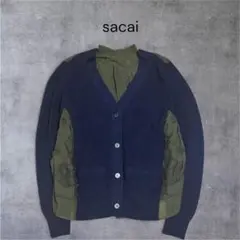 sacai サカイ 22-06006 レースドッキング ニット カーディガンのサムネイル