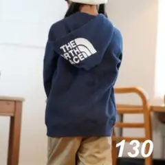 ザノースフェイス リアビューフルジップフーディ ジュニア ネイビー 130cm