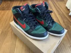Nike Dunk High ブラック/グリーン/レッド