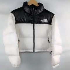 ​【ノースフェイス】ヌプシ ショート丈 ダウンジャケット ホワイト レディースM
