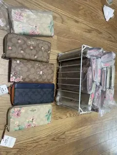 花柄デザイン 長財布セット