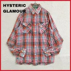 HYSTERIC GLAMOUR リネン混 マドラスチェック 長袖 シャツ Mのサムネイル
