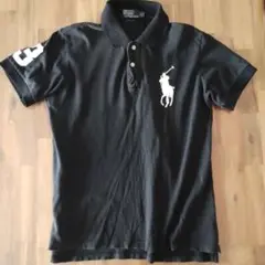 POLO　RALPHLAUREN♠️ビッグポニー半袖ポロシャツ　黒　Lサイズ